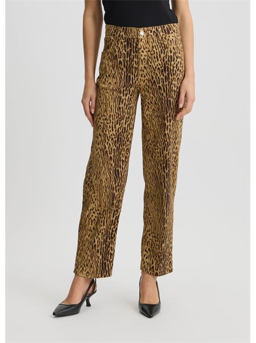 Pantaloni con stampa animalier Liu Jo | WA5447T1816.M9550